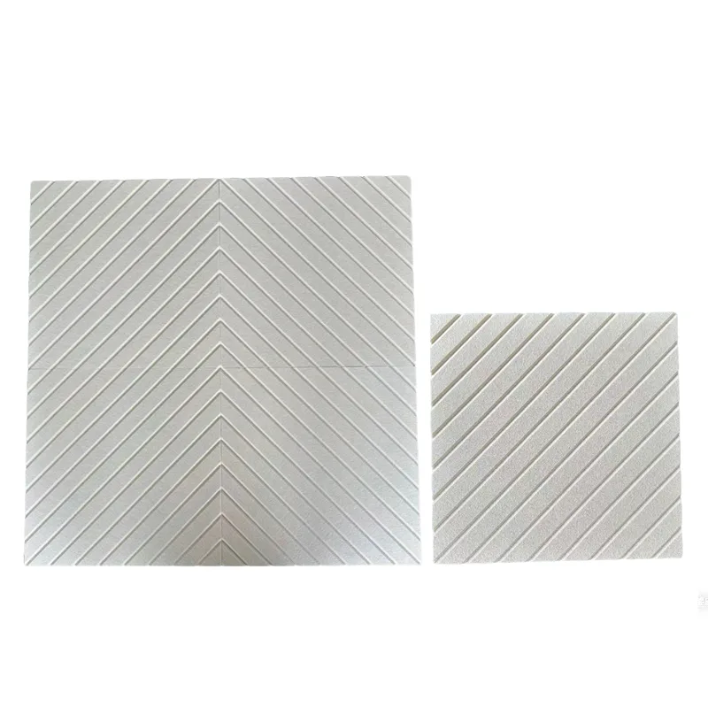 Panel Akustik PET Felt saluran V kuning air