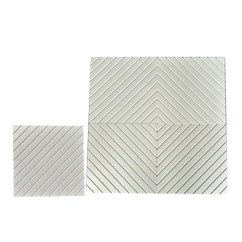 Panel Akustik PET Felt Potongan V kuning air